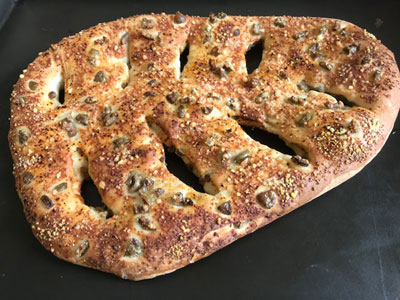 Photo Fougasse lardons olives